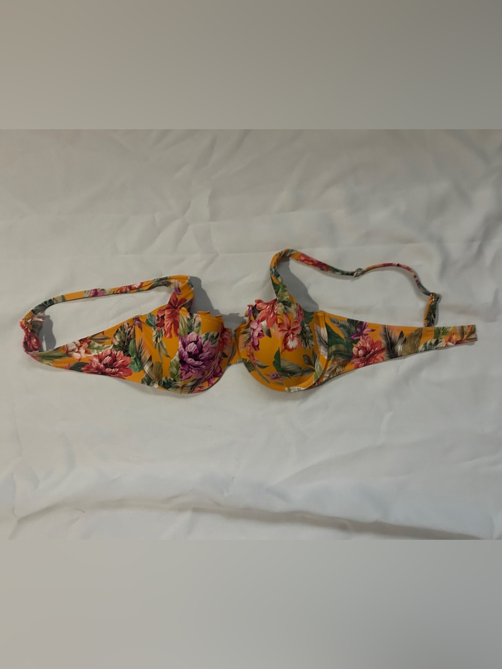 Target Yellow Floral Underwire Bikini Top